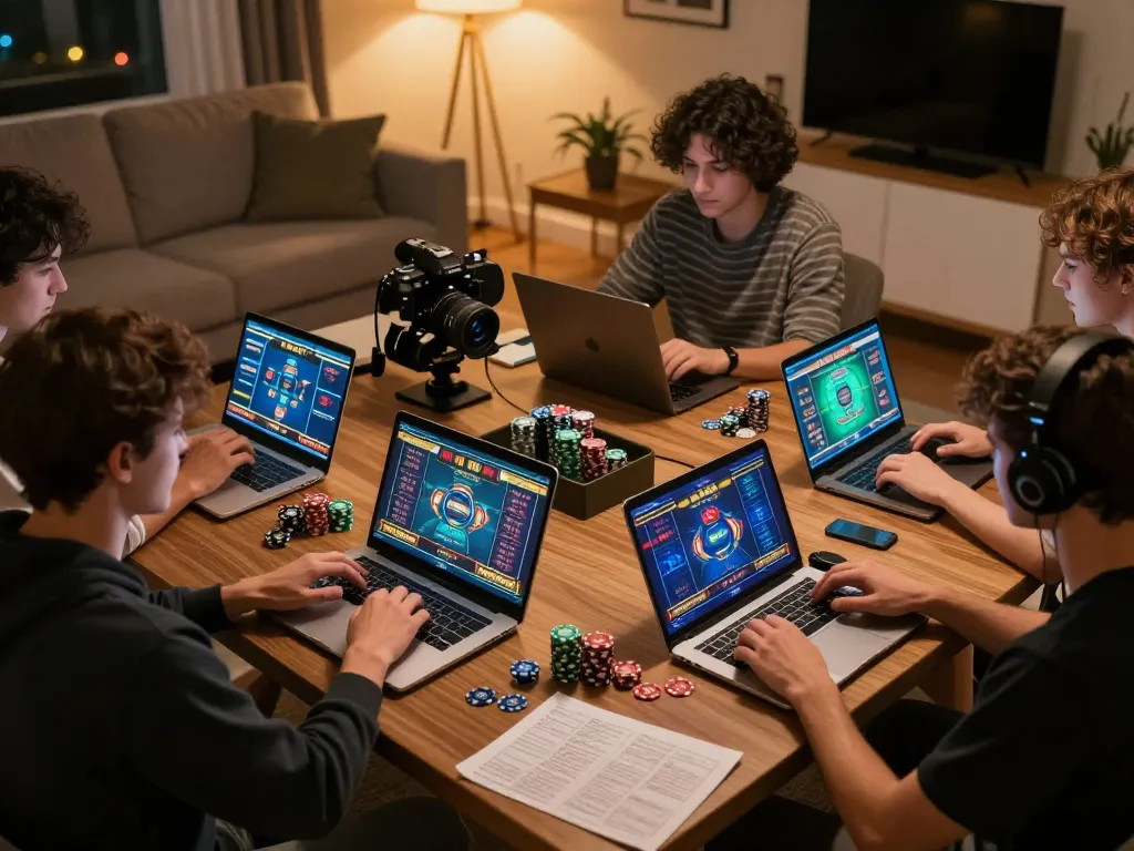 Players enjoying diverse games while using 79KING1 online casino in a cozy setting.