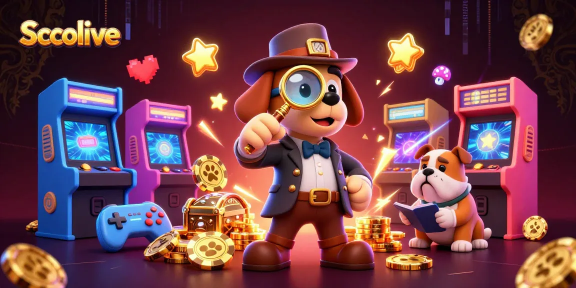 Socolive's dynamic illustration features a detective examining poker chips, vibrant gaming elements, and neon energy elements.