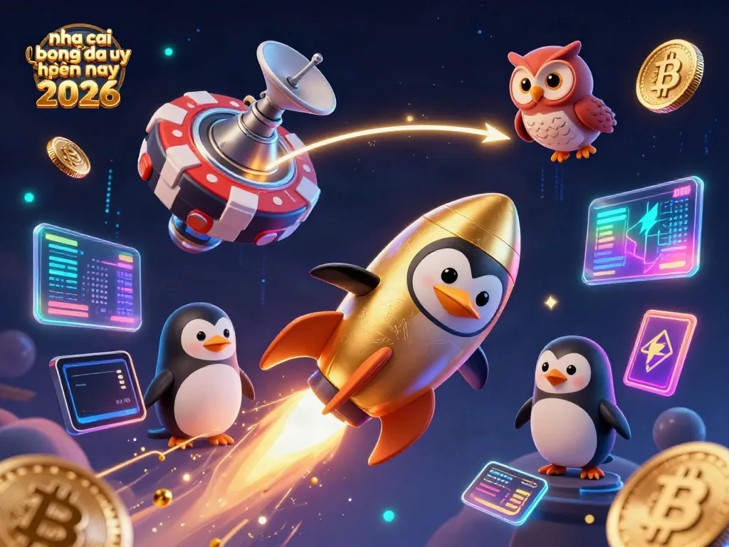 Engage in thrilling betting at nha cai bong da uy tin hiện nay 2026 with dynamic golden penguin and crypto elements.