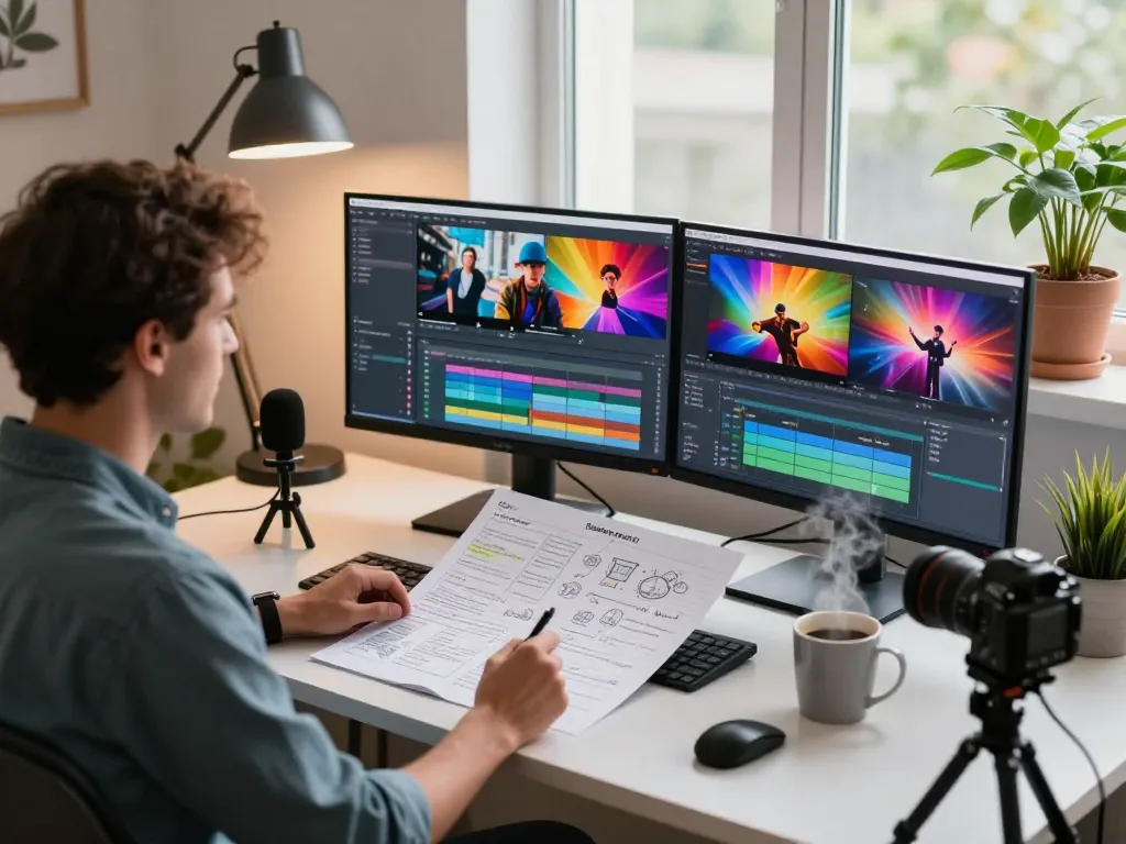 Creating engaging AI-generated videos with Seedance 2.0 in a modern workspace.