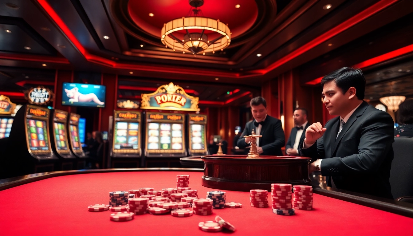 Players enjoying the ibo slot experience at a luxurious online casino setup.