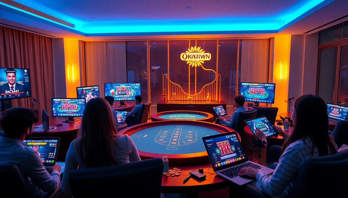 Dynamic online gaming experience at okvipwin.live with diverse players engaging in casino games.