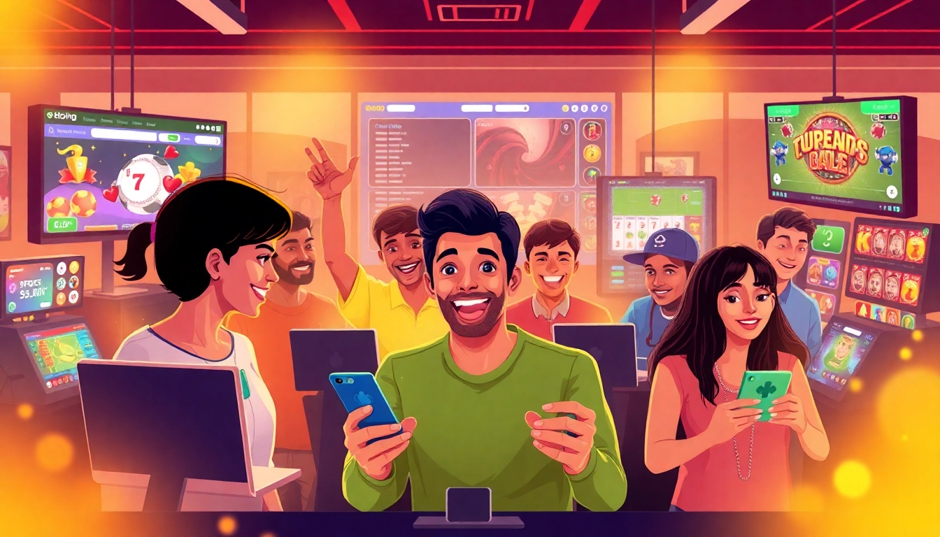 Experience the excitement of online gaming at winvn88.live with diverse players enjoying casino games and sports betting.