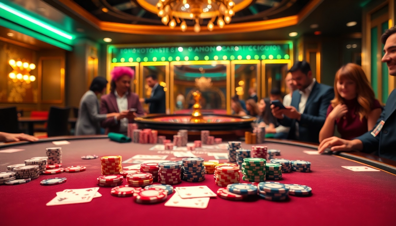 Experience the thrill of fun79 with exciting casino games at a luxurious poker table.