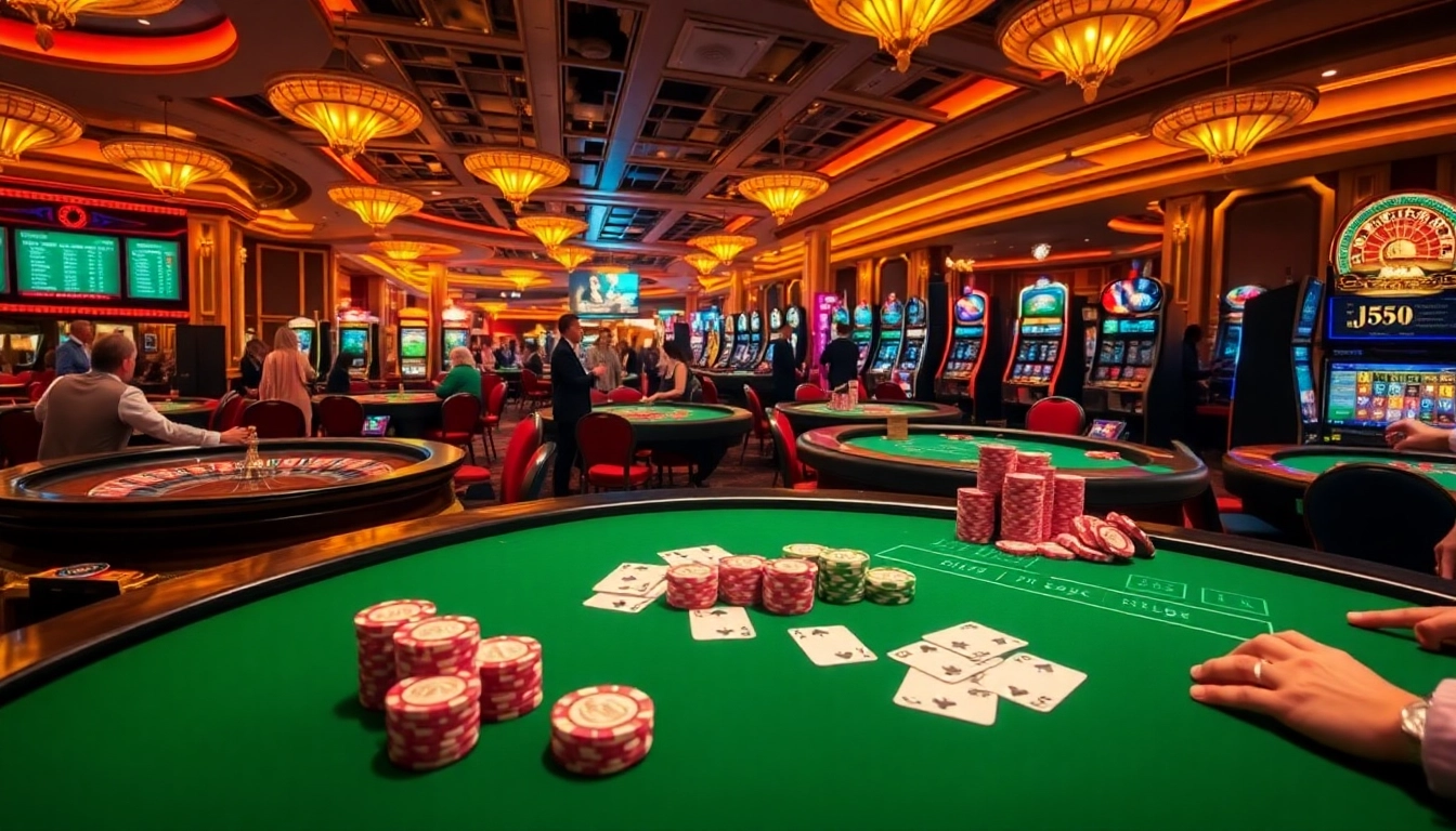 Experience the thrill at jl55 casino with vibrant tables, colorful poker chips, and enthusiastic players.