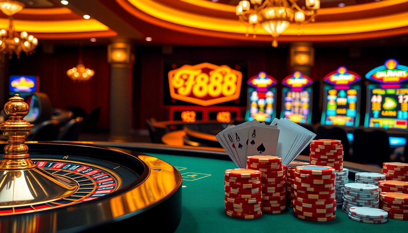 Engage with fly888 club's exciting online gaming experience featuring roulette wheels and poker chips.