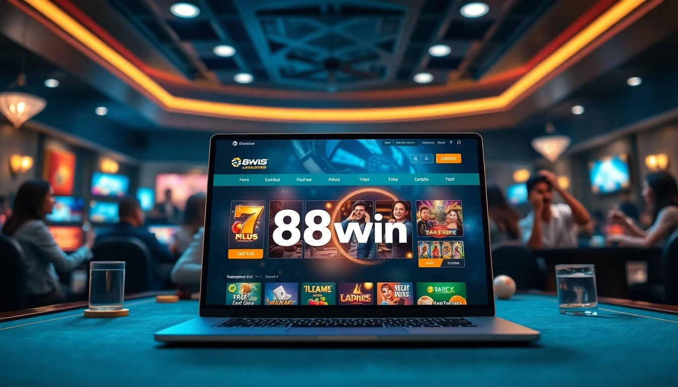Engaging online gambling scene featuring the website https://98winmb.com/ with vibrant games and inviting atmosphere.