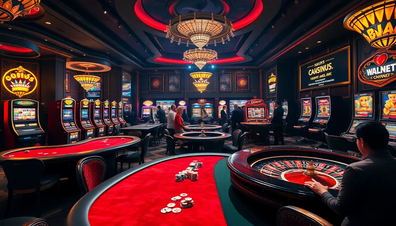 Experience thrilling gameplay at https://88aa.fail/ with vibrant casino scenes featuring poker and slot machines.